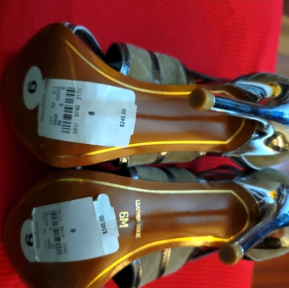 Charles Jordan  classy 4in heels new with tags open toe heels dress up or down - Picture 4 of 7